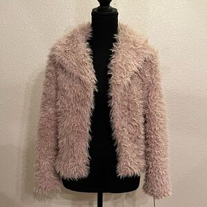 NWT Women's Tan Faux Fur Jacket